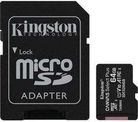 64GB microSDXC Kingston Canvas Select Plus A1 CL10 100MB/s + adaptér