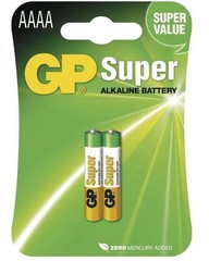 GP, alkalická AAAA baterie, 25A, 2ks