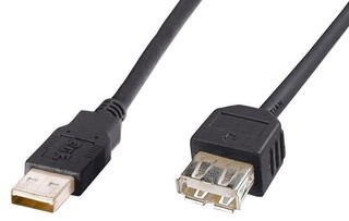 PremiumCord USB 2.0 kabel prodlužovací, A-A, 0,5m, černý, KUPAA05BK
