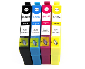 Kompatibilní inkousty s Epson T1285 černý, modrý, červený a žlutý
