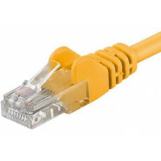 PremiumCord Patch kabel UTP, cat.5e, 0,5m, žlutý