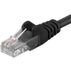 PremiumCord Patch kabel UTP, cat.6a, 1m, černý