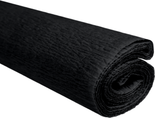 Krepový papír černý 50 cm x 200 cm 28g/m2