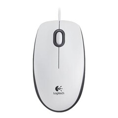 Drátová myš Logitech B100, bílá