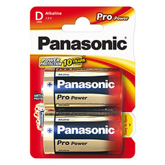 Baterie alkalická, D (LR20), velký monočlánek, D, 1.5V, Panasonic, blistr, 2-pack, Pro Power