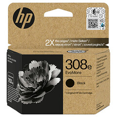 Originální inkoust HP 308e EvoMore (7FP22UE), černý