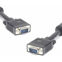 PremiumCord kabel k monitoru HQ, 2x ferrit, SVGA 15p, 5m, KPVMC05