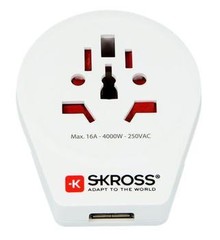 Cestovní adaptér SKROSS Europe USB pro cizince v ČR, vč. 1x USB 2100mA, PA30USB
