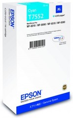 Originální inkoust Epson T7552, C13T755240 (XL), azurový