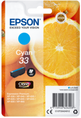 Originální inkoust Epson 33 (C13T33424012), azurový