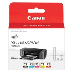 Originální inkoust Canon PGI-72 MBk/C/M/Y/R, 6402B009, multipack