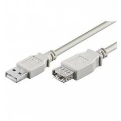 PremiumCord USB 2.0 kabel prodlužovací, A-A, 5m, šedý, KUPAA5