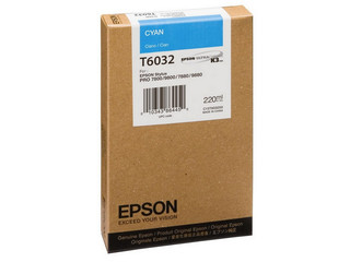 Originální inkoust Epson T6032 (C13T603200), azurový