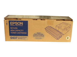 Originální toner Epson S050437, C13S050437, černý