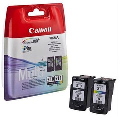 Originální inkoust Canon PG-510 + CL-511 (2970B010), černý 9 ml + barevný 9 ml