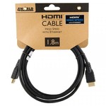 4World Kabel HDMI 1.4 High Speed Ethernet, 1.8m, černý