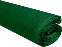 Krepový papír tmavě zelený 50 cm x 200 cm 28g/m2
