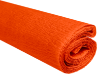 Krepový papír tmavě oranžový 50 cm x 200 cm 28g/m2